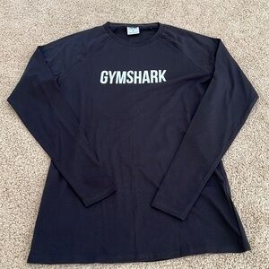 GYMSHARK black men's size medium long sleeve logo tee